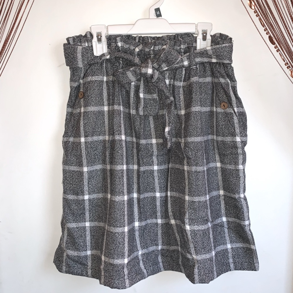 🤍Plaid Tie-Belt Skirt with Pockets🤍